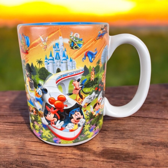 Disney World "Four Parks - One World" 3D mug, DAD embossed handle, Collectible - Picture 1 of 8